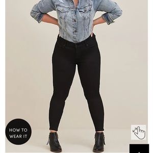 Torrid Black Bombshell Skinny Denim Jeans Size 20XS